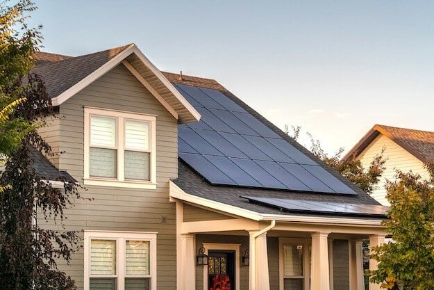 House with Solar Panels