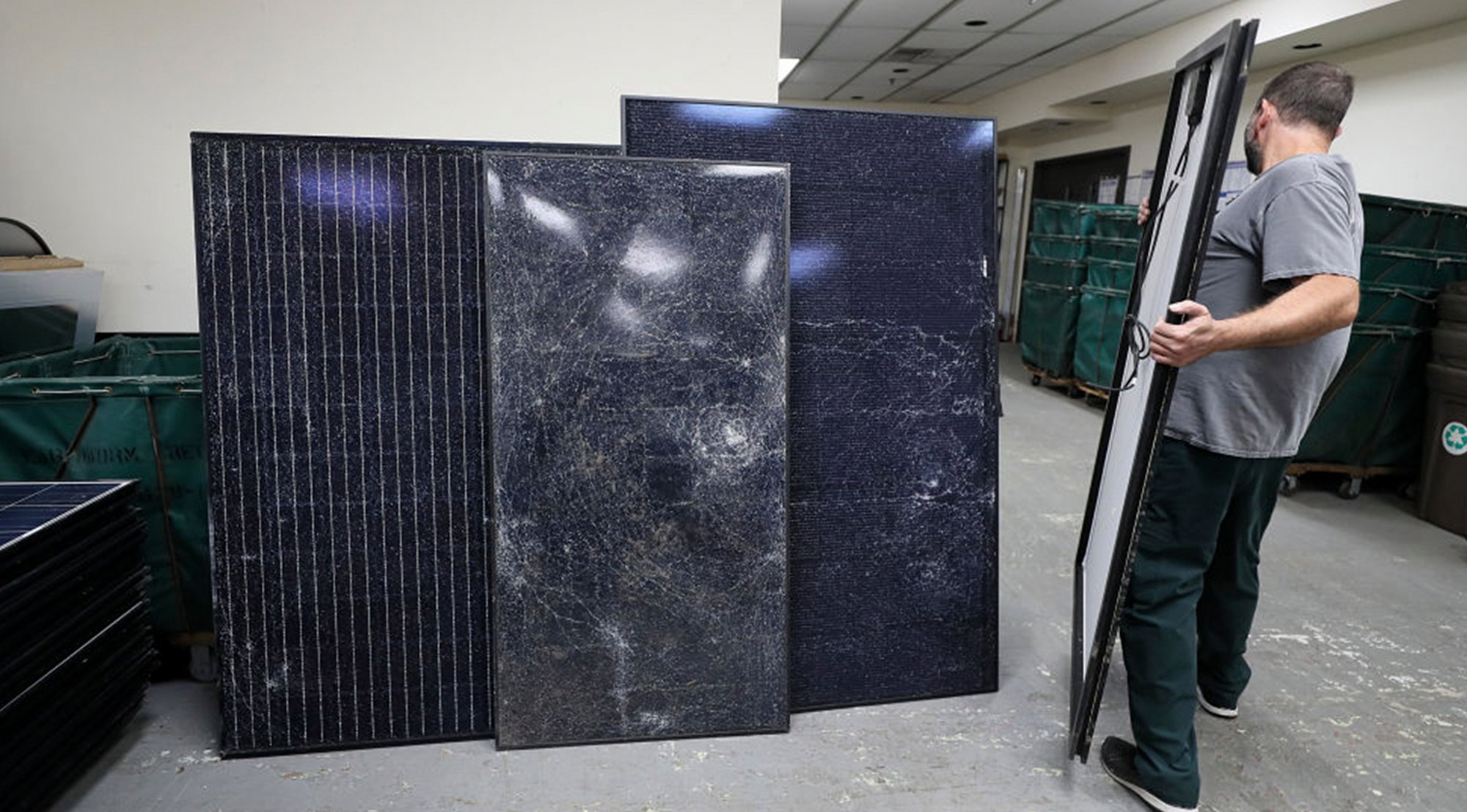 Solar Panels Ready for Recycling