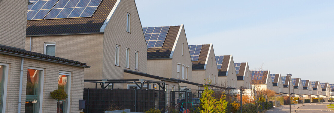 houses with solar panels